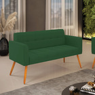 Sofá Namoradeira Elisa Veludo Pés Palito Castanho D03 - D'ros