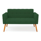 Sofá Namoradeira Elisa Veludo Pés Palito Castanho D03 - D'ros