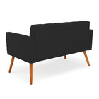 Sofá Namoradeira Elisa Veludo Pés Palito Castanho D03 - D'ros