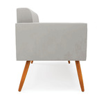 Sofá Namoradeira Elisa Veludo Pés Palito Castanho D03 - D'ros