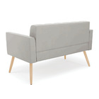 Sofá Namoradeira Elisa Veludo Pés Palito Natural D03 - D'ross