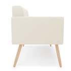 Sofá Namoradeira Elisa Veludo Pés Palito Natural D03 - D'ross