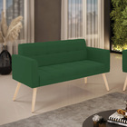 Sofá Namoradeira Elisa Veludo Pés Palito Natural D03 - D'ross