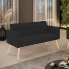 Sofá Namoradeira Elisa Veludo Pés Palito Natural D03 - D'ross