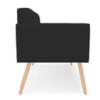 Sofá Namoradeira Elisa Veludo Pés Palito Natural D03 - D'ross