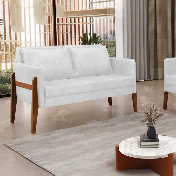 Sofá Namoradeira Lana Corano Base De Madeira D03 - D'rossi -