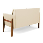 Sofá Namoradeira Lana Corino Base De Madeira D03 - D'rossi -