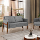 Sofá Namoradeira Lana Linho Base De Madeira D03 - D'rossi - A