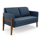 Sofá Namoradeira Lana Suede Base De Madeira D03 - D'rossi - A