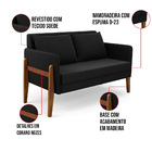 Sofá Namoradeira Lana Suede Base De Madeira D03 - D'rossi - P