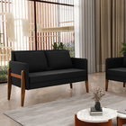 Sofá Namoradeira Lana Suede Base De Madeira D03 - D'rossi - P