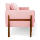 Sofá Namoradeira Lana Suede Base De Madeira D03 - D'rossi - R