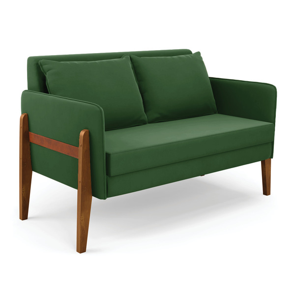 Sofá Namoradeira Lana Suede Base De Madeira D03 - D'rossi - V