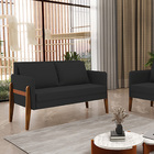 Sofá Namoradeira Lana Veludo Base De Madeira D03 - D'rossi -