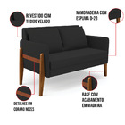 Sofá Namoradeira Lana Veludo Base De Madeira D03 - D'rossi -