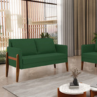 Sofá Namoradeira Lana Veludo Base De Madeira D03 - D'rossi -