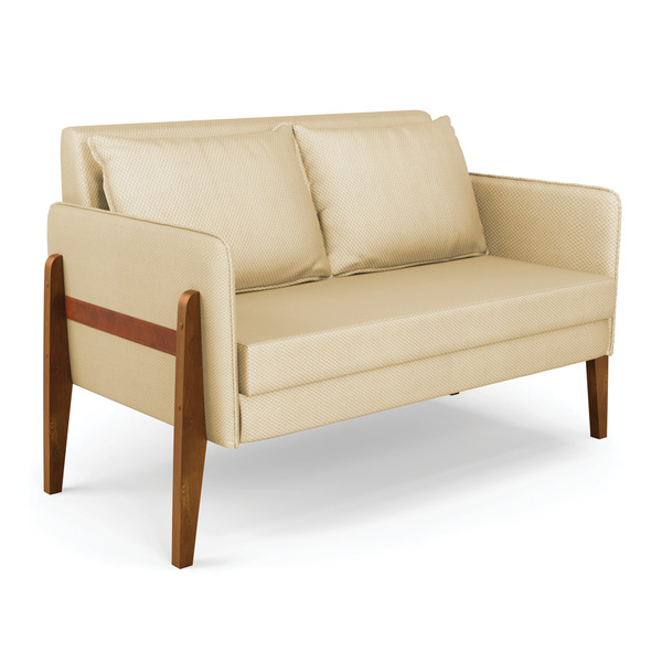 Sofá Namoradeira Lana Veludo Luxo Base De Madeira - D'rossi -