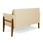 Sofá Namoradeira Lana Veludo Luxo Off White A129 Base De Made