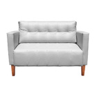 Sofá Namoradeira Livia Corino Pés Chanfrado Castanho D01 - D'