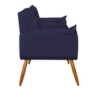 Sofá Namoradeira Opala Para Recepção - V8 Decor Azul Marinho
