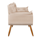 Sofá Namoradeira Opala Para Recepção - V8 Decor Bege