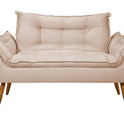 Sofá Namoradeira Opala Para Recepção - V8 Decor Bege