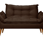 Sofá Namoradeira Opala Para Recepção - V8 Decor Marron