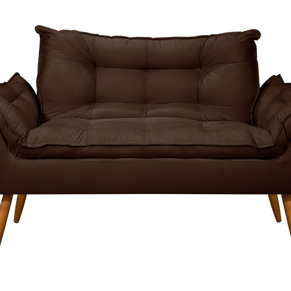 Sofá Namoradeira Opala Para Recepção - V8 Decor Marron