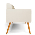 Sofá Namoradeira Pés Palito Castanho Marisa Corino   - Bege