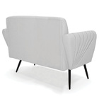 Sofá Namoradeira Pés Palito De Ferro Bruna Linho D01 - D'ross