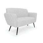 Sofá Namoradeira Pés Palito De Ferro Bruna Linho D01 - D'ross