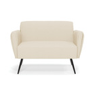 Sofá Namoradeira Pés Palito De Ferro Bruna Linho D01 - D'ross