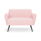 Sofá Namoradeira Pés Palito De Ferro Bruna Suede D01 - D'ross