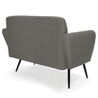 Sofá Namoradeira Pés Palito De Ferro Bruna Suede D01 - D'ross