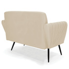 Sofá Namoradeira Pés Palito De Ferro Bruna Suede D01 - D'ross