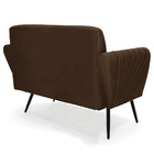 Sofá Namoradeira Pés Palito De Ferro Bruna Suede D01 - D'ross