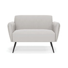 Sofá Namoradeira Pés Palito De Ferro Bruna Veludo D01 - D'ros