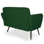 Sofá Namoradeira Pés Palito De Ferro Bruna Veludo Luxo - D'ro