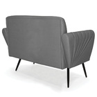 Sofá Namoradeira Pés Palito De Ferro Bruna Veludo Luxo - D'ro