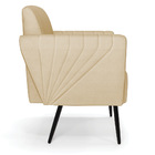 Sofá Namoradeira Pés Palito De Ferro Bruna Veludo Luxo Off Wh