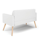 Sofá Namoradeira Pés Palito Natural Marisa Corino   - Branco