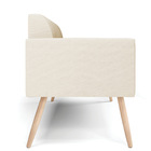 Sofá Namoradeira Pés Palito Natural Marisa Linho   - A19 Bege