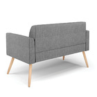 Sofá Namoradeira Pés Palito Natural Marisa Linho   - A26 Graf