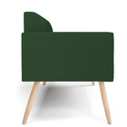 Sofá Namoradeira Pés Palito Natural Marisa Veludo   - Verde