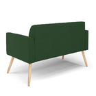 Sofá Namoradeira Pés Palito Natural Marisa Veludo   - Verde