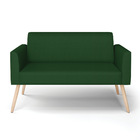 Sofá Namoradeira Pés Palito Natural Marisa Veludo Luxo D03 -