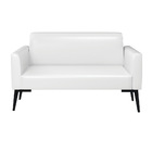 Sofá Namoradeira Pés Villach Marisa Corano   - Branco
