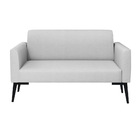 Sofá Namoradeira Pés Villach Marisa Linho   - A05 Cinza