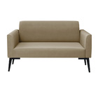 Sofá Namoradeira Pés Villach Marisa Suede Marrom Rato