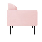 Sofá Namoradeira Pés Villach Marisa Suede Rosa Bebê